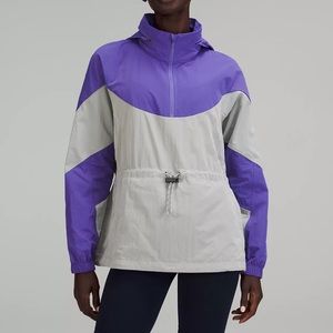 Lululemon Evergreen Anorak 12 BNWT Charged Indigo Seal Grey Jacket Hoodie Cinch